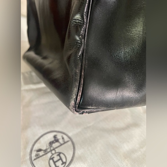 HERMES | Vintage 1966 Bonwit Teller Kelly 32 Black Box Calf Leather Bag - Picture 10 of 16